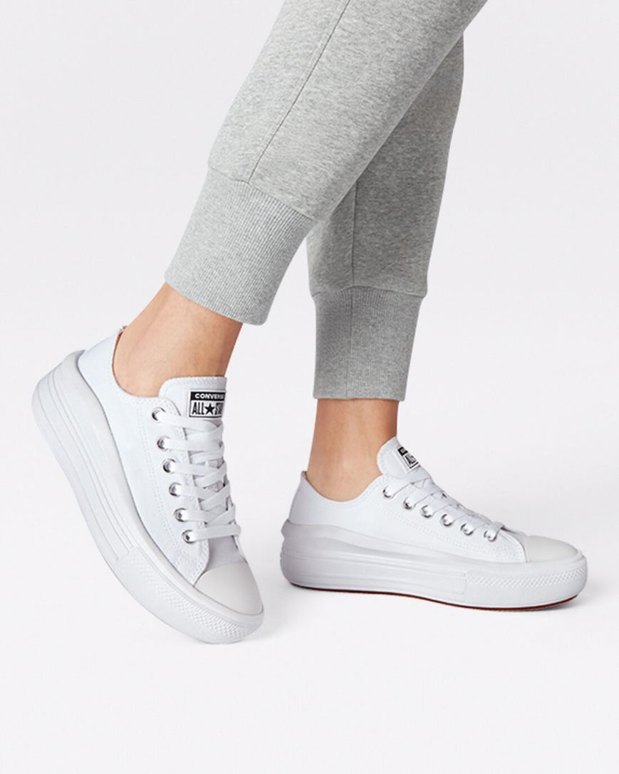 Zapatos Plataforma Converse Chuck Taylor All Star Move Bajas Mujer Blancas | PE P58L42